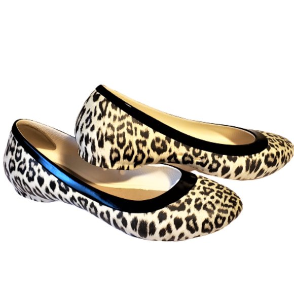 cheetah slip on flats